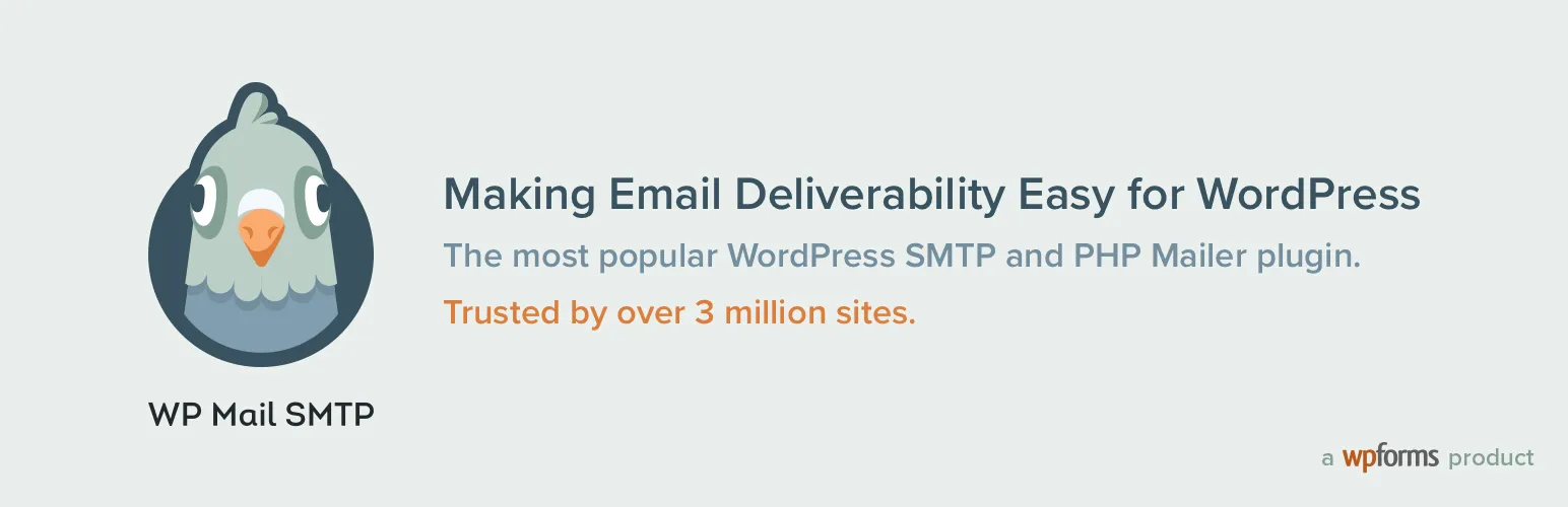 WP Mail SMTP plugin banner