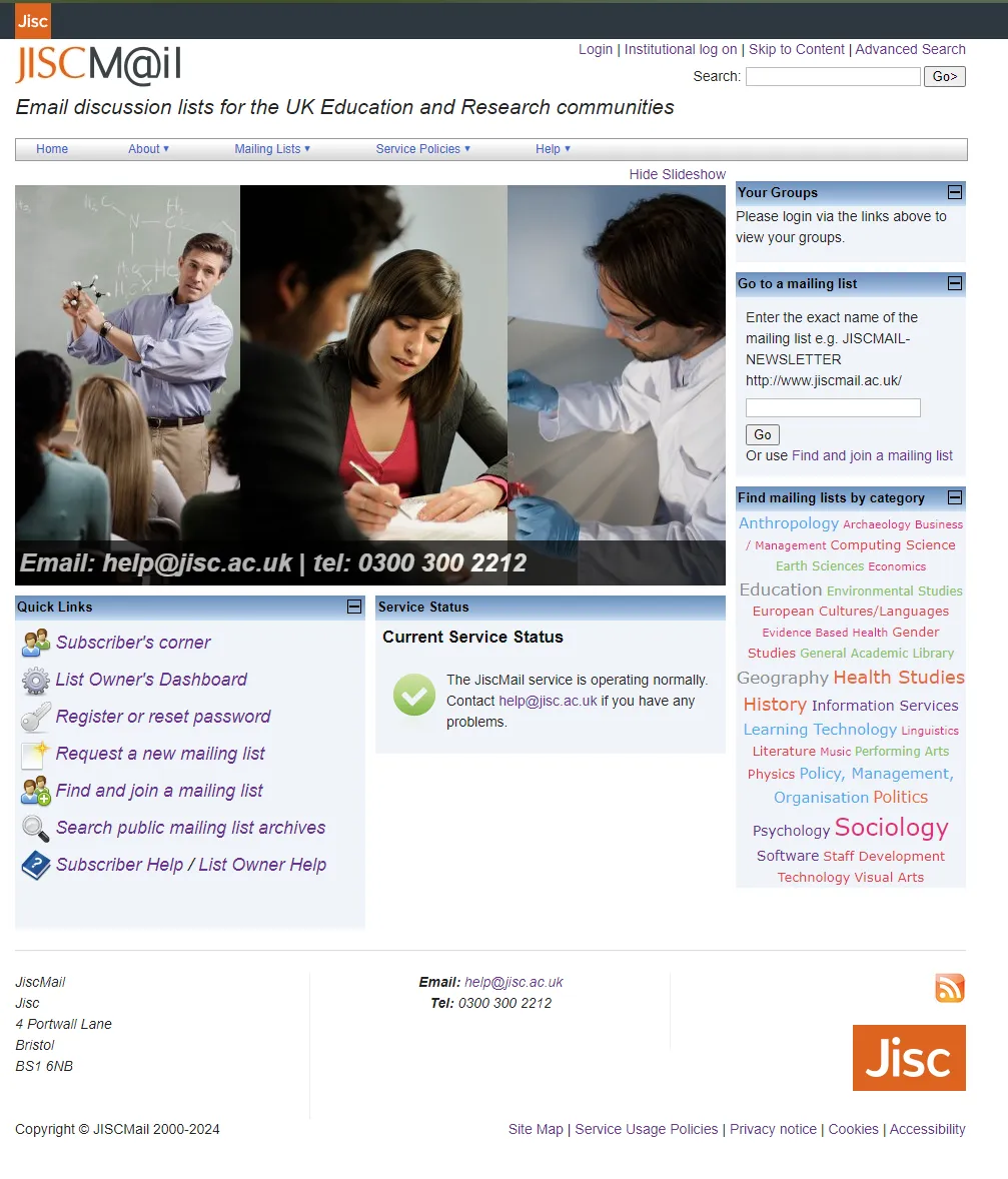 Screenshot of my first enterprise website